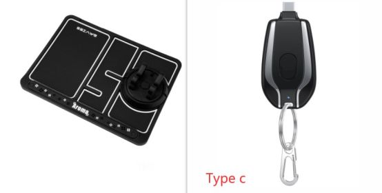 1500mAh Mini Power Emergency Pod Keychain Charger With Type-C Ultra-Compact Mini Battery Pack Fast Charging Backup Power Bank (Option: Set1-Type c)