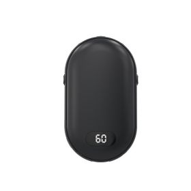 Pebble Hand Warmer Power Bank Two-in-one Portable (Option: Black-4000 MA Battery)