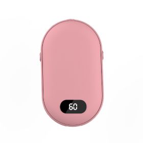 Pebble Hand Warmer Power Bank Two-in-one Portable (Option: Pink-2600 MA Battery)