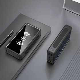 Outdoor Camping Power Supply Stall Solar Energy (Option: Black-50000MAH)