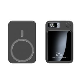 Magnetically Absorbed Wireless Charging Treasure Ultrathin (Option: Black-10000Mah)